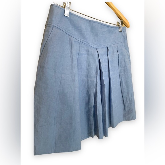 Banana Republic Pleated Chambray Skirt | 2 | - Picture 5 of 5